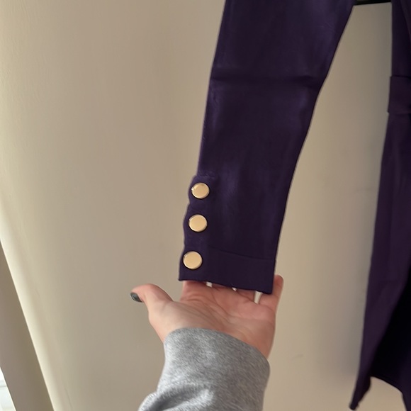 Purpleish plum color women’s sweater dress with belt New York and company - Picture 2 of 3